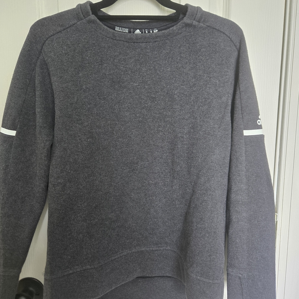 Adidas Women's Gray Crewneck Sweater
